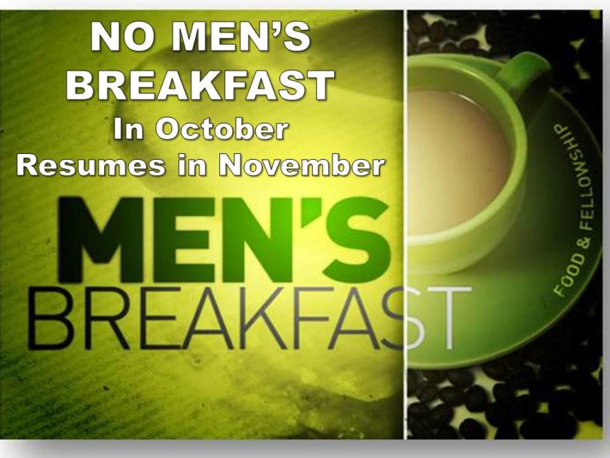 No Men’s Breakfast – Oct