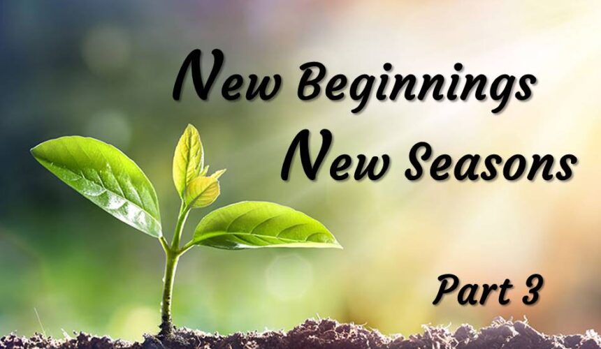New Beginnings New Seasons, Part 3